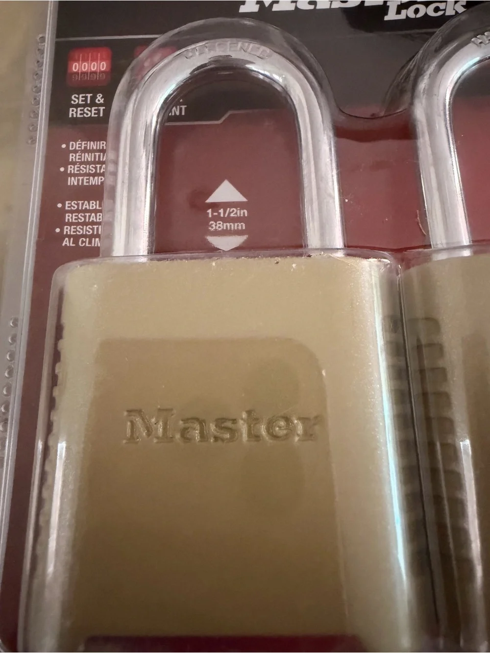 Masters Gold Padlock Duo with Silver Shackles